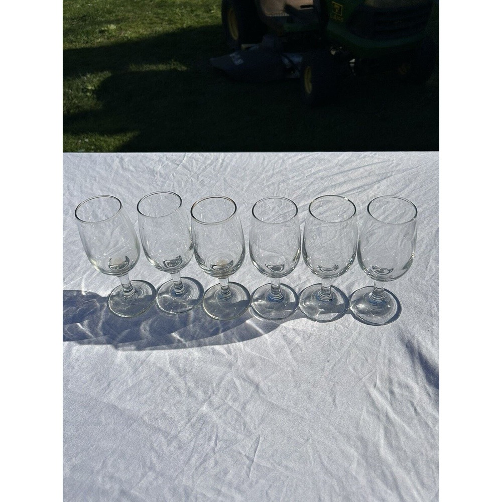 Libbey 3766 Embassy 6.5 Oz White Wine Glasses Lot Of 6